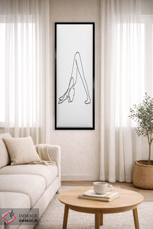 تابلو مینیمال ژست سگ سرپایین یوگا اثر باور کی - D5B