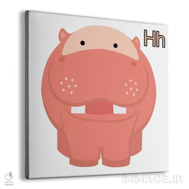 تابلو دکوراتیو H برای اسب آبی اثر فایو بای فایو کالکتیو - نمای پرسپکتیو محصول