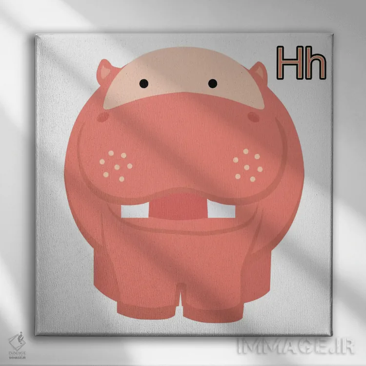 تابلو دکوراتیو H برای اسب آبی اثر فایو بای فایو کالکتیو - نمای روبهرو روی دیوار