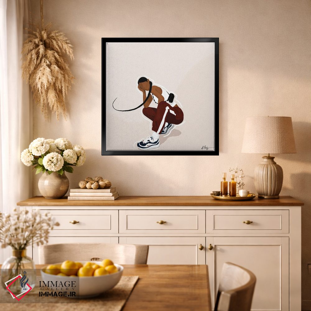 تابلو دکوراتیو ضربه شلاقی اثر خیا ای - D1B