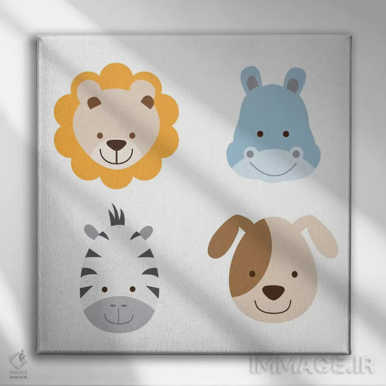 تابلو دکوراتیو مزرعه حیوانات ۲ اثر فایو بای فایو کالکتیو - نمای روبهرو روی دیوار