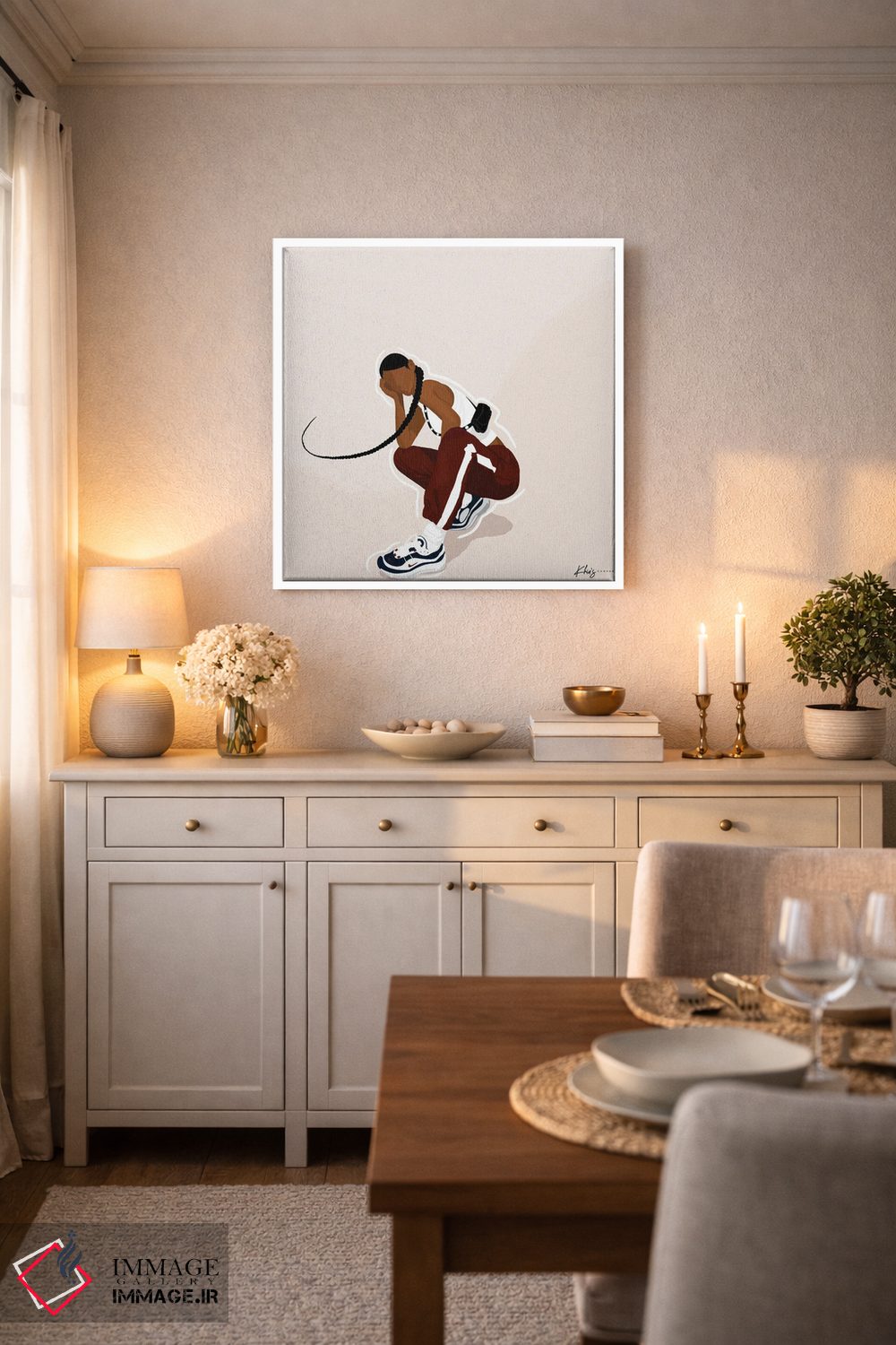 تابلو دکوراتیو ضربه شلاقی اثر خیا ای - D4W