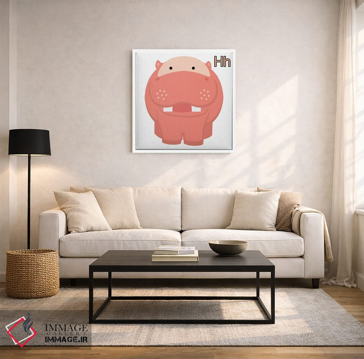 تابلو دکوراتیو H برای اسب آبی اثر فایو بای فایو کالکتیو - D3W