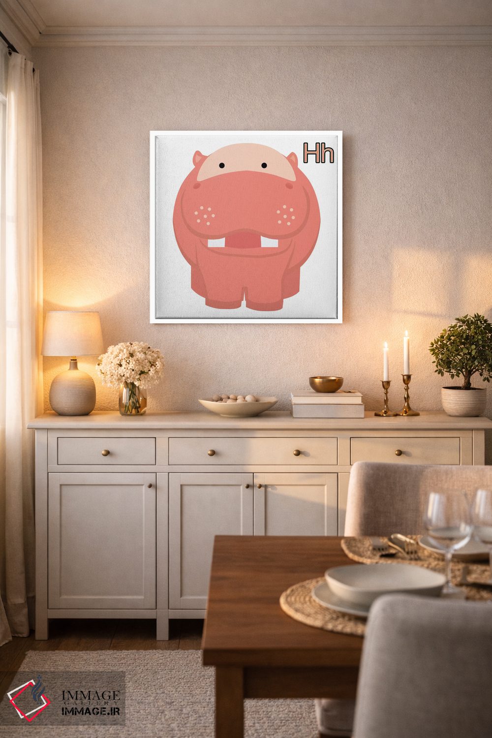 تابلو دکوراتیو H برای اسب آبی اثر فایو بای فایو کالکتیو - D5W