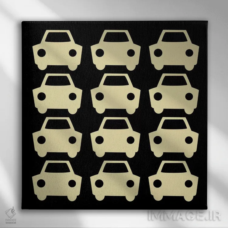 تابلو دکوراتیو ماشین های بیپ بیپ اثر فایو بای فایو کالکتیو - نمای روبهرو روی دیوار