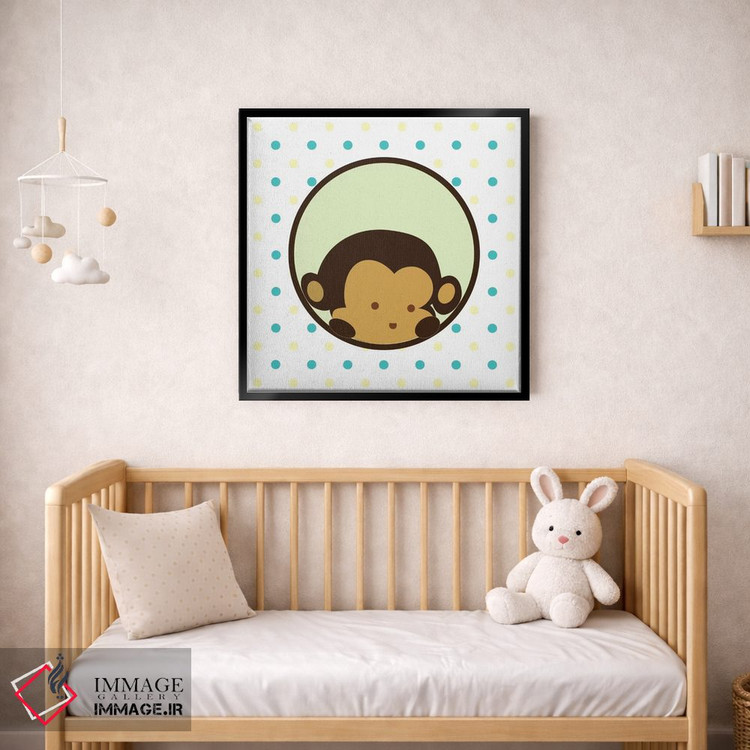 تابلو دکوراتیو صورت میمون خالدار اثر فایو بای فایو کالکتیو - D2B