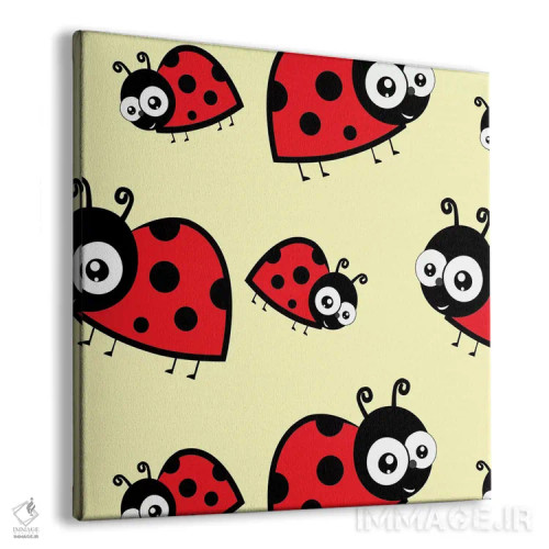 تابلو دکوراتیو کفشدوزک زرد اثر فایو بای فایو کالکتیو - نمای پرسپکتیو محصول