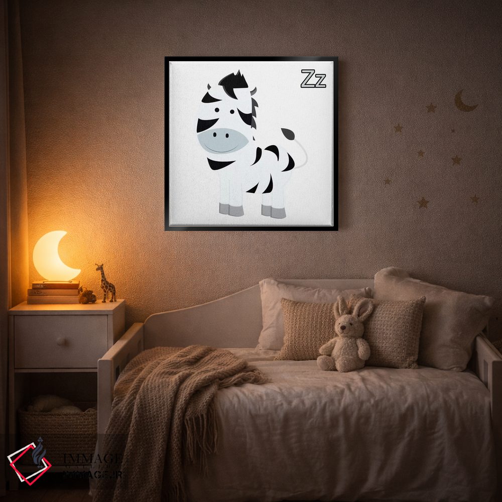 تابلو دکوراتیو Z برای گورخر اثر فایو بای فایو کالکتیو - D4B