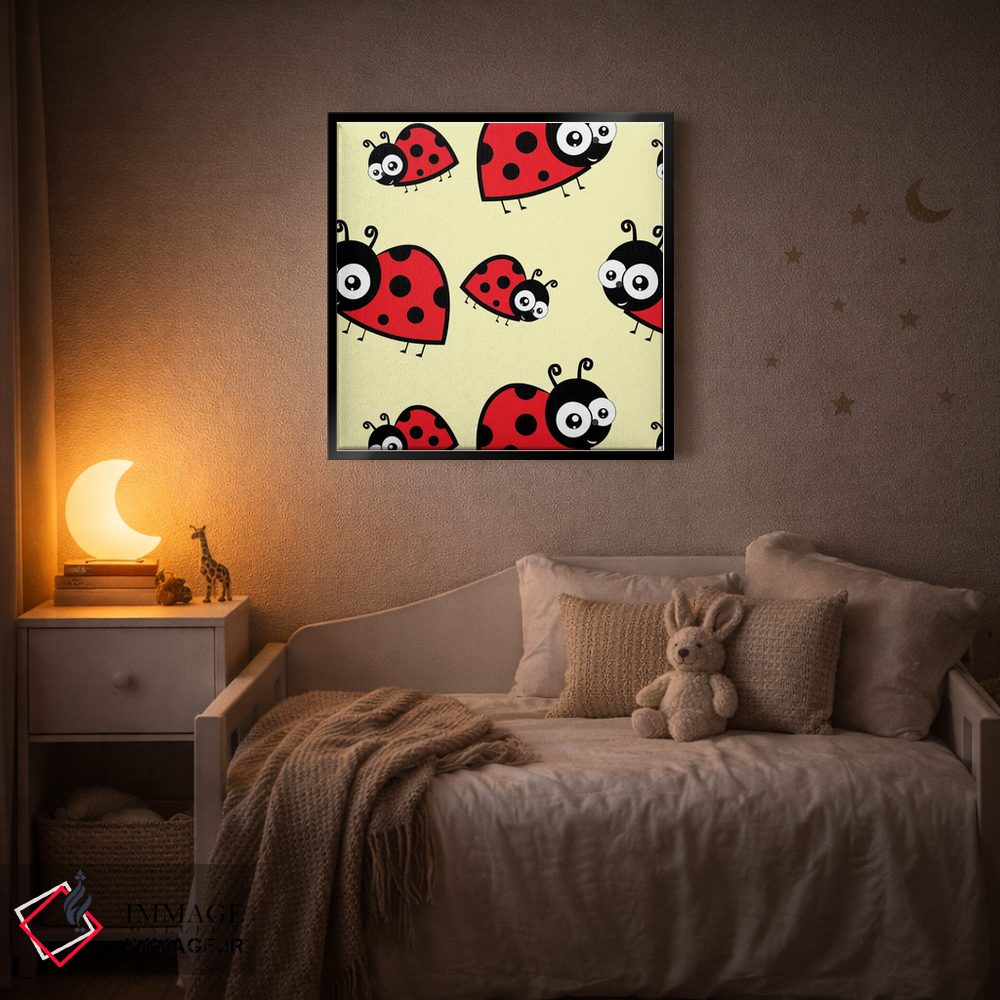 تابلو دکوراتیو کفشدوزک زرد اثر فایو بای فایو کالکتیو - D4B