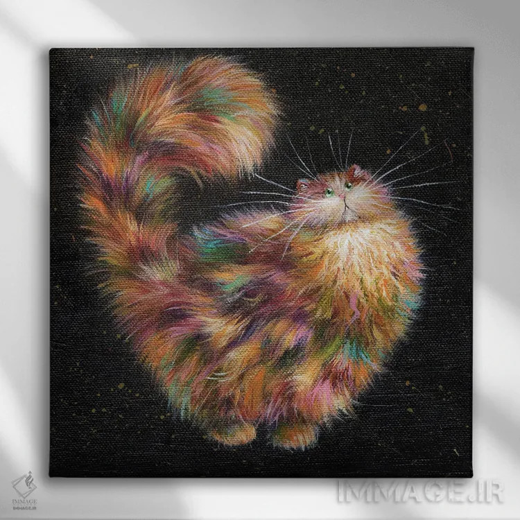 تابلو دکوراتیو پوفت اثر کیم هاسکینز - نمای روبهرو روی دیوار