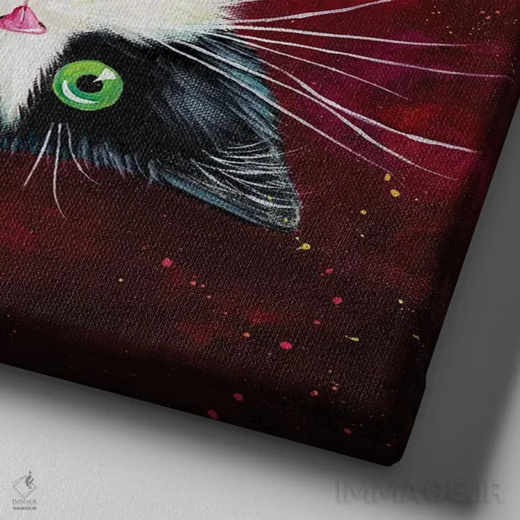 تابلو دکوراتیو گوی های تزئینی اثر کیم هاسکینز - نمای نزدیک بافت بوم