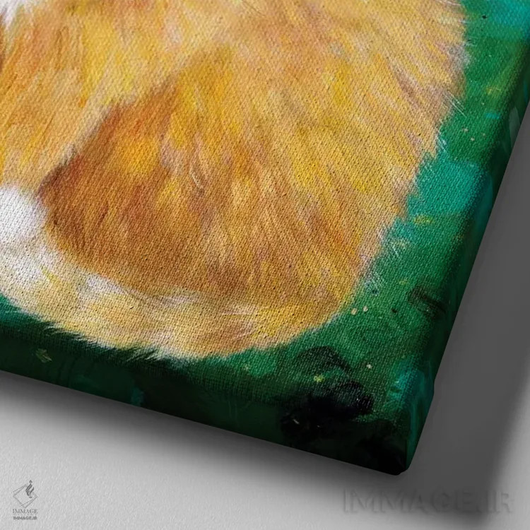 تابلو دکوراتیو مایلو و آرچی اثر کیم هاسکینز - نمای نزدیک بافت بوم