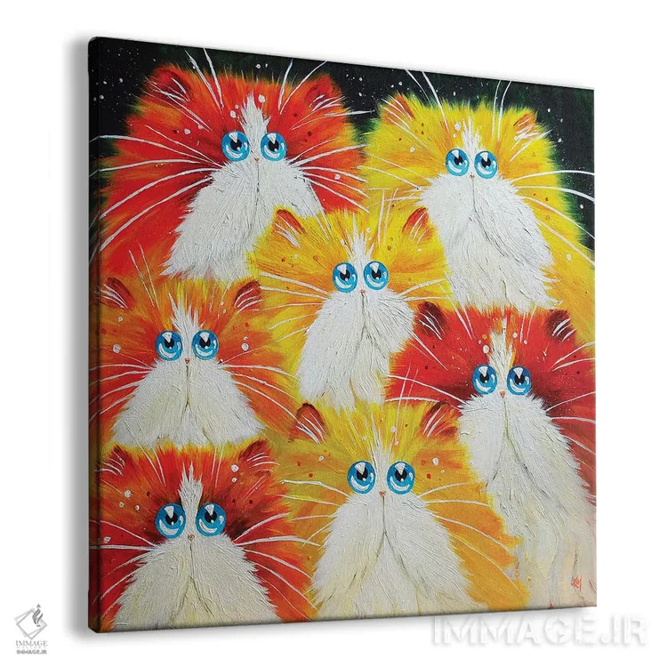 تابلو دکوراتیو جینجراما اثر کیم هاسکینز - نمای پرسپکتیو محصول