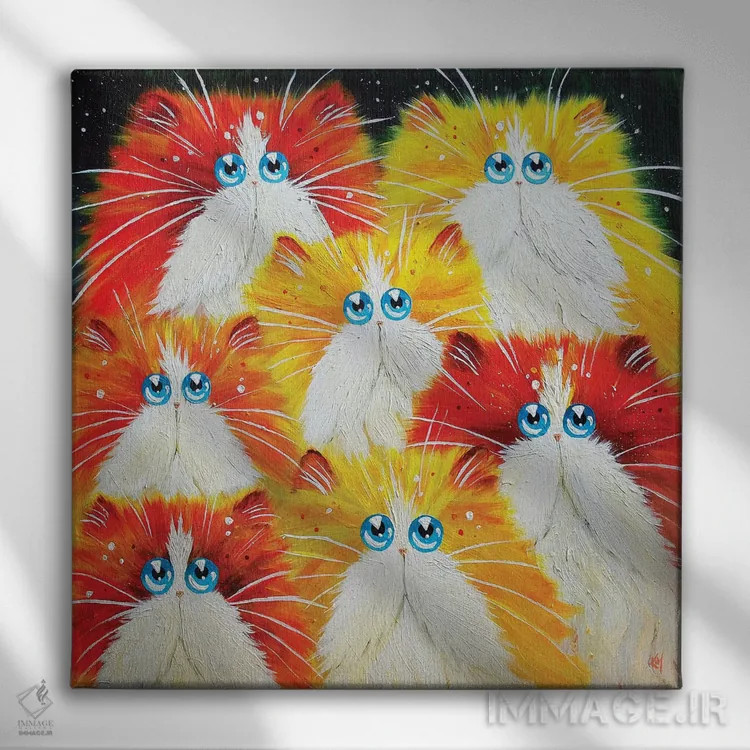 تابلو دکوراتیو جینجراما اثر کیم هاسکینز - نمای روبهرو روی دیوار