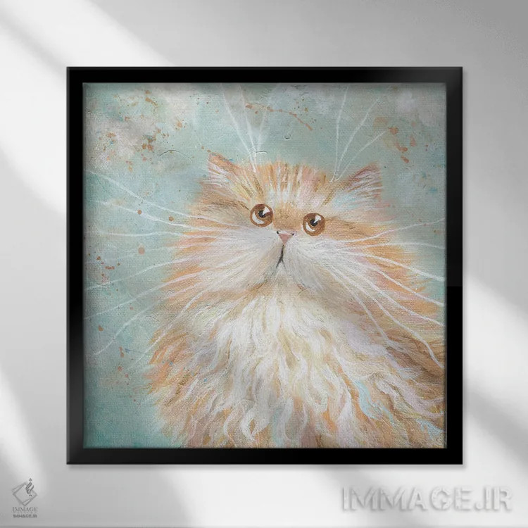 تابلو دکوراتیو فرشته کوچک اثر کیم هاسکینز - نمای قابدار مشکی