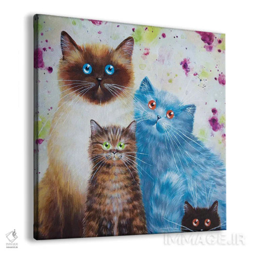 تابلو دکوراتیو هری، ویلیام، کوکو و پنی اثر کیم هاسکینز - نمای پرسپکتیو محصول