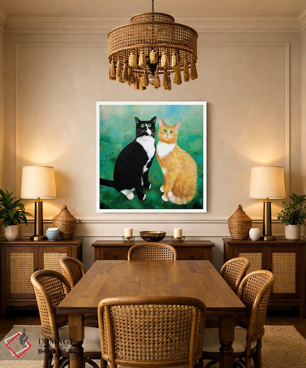 تابلو دکوراتیو مایلو و آرچی اثر کیم هاسکینز - D3W