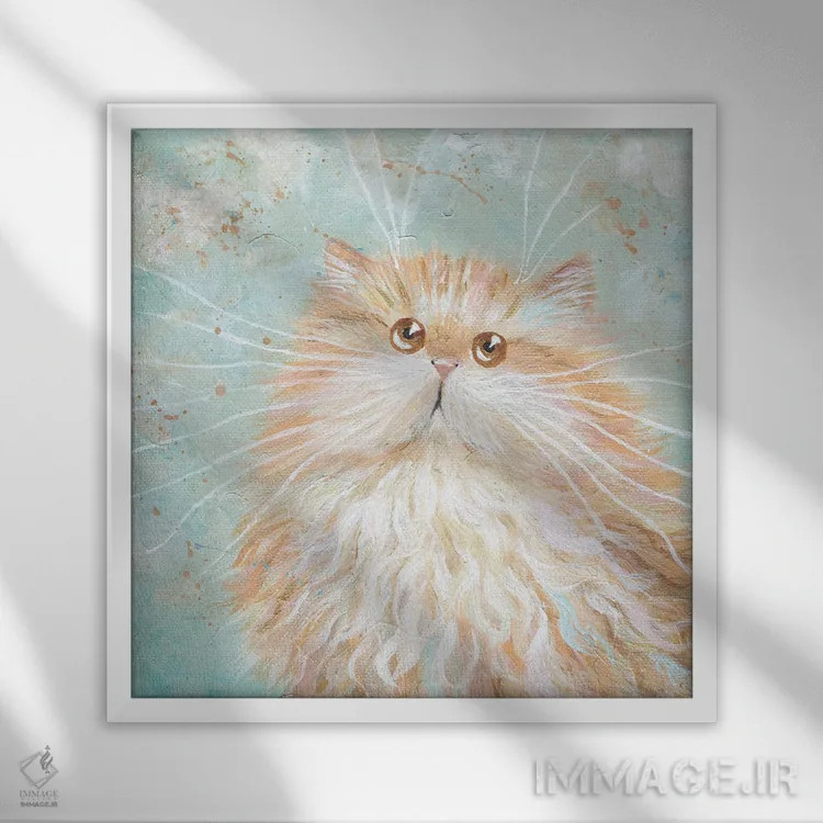 تابلو دکوراتیو فرشته کوچک اثر کیم هاسکینز - نمای قابدار سفید