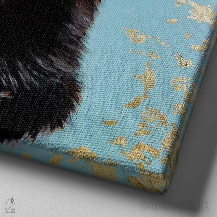 تابلو دکوراتیو هندریکس اثر کیم هاسکینز - نمای نزدیک بافت بوم