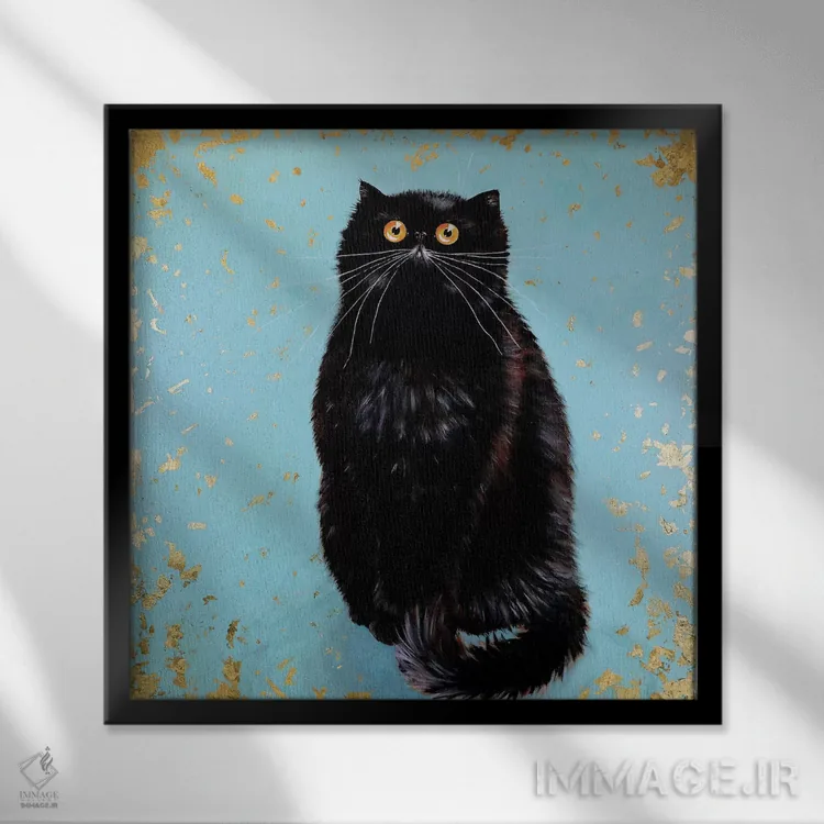 تابلو دکوراتیو هندریکس اثر کیم هاسکینز - نمای قابدار مشکی