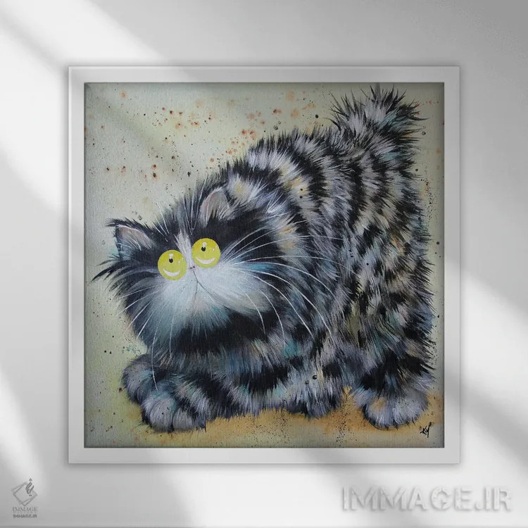 تابلو دکوراتیو فاس اثر کیم هاسکینز - نمای قابدار سفید