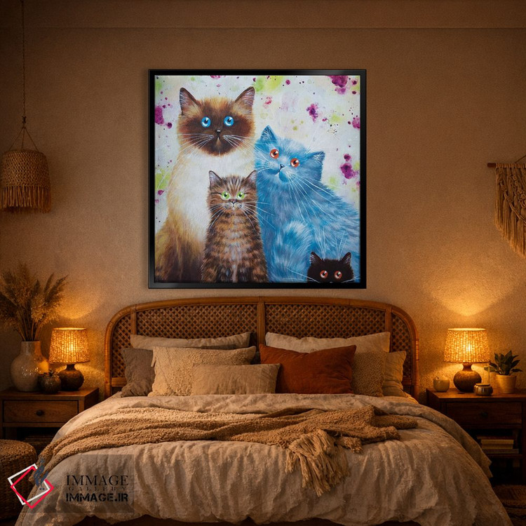 تابلو دکوراتیو هری، ویلیام، کوکو و پنی اثر کیم هاسکینز - D1B