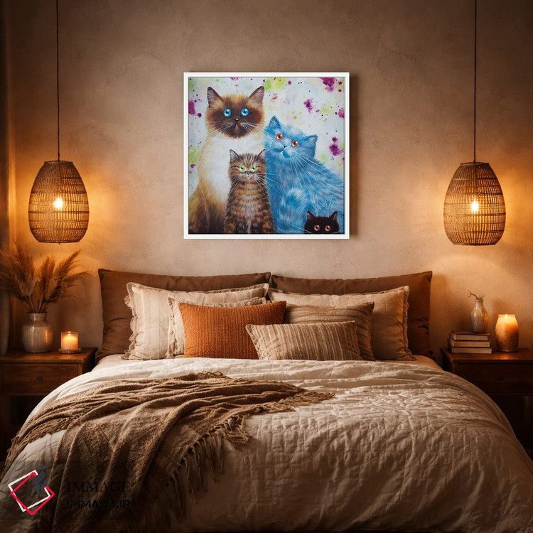 تابلو دکوراتیو هری، ویلیام، کوکو و پنی اثر کیم هاسکینز - D4W