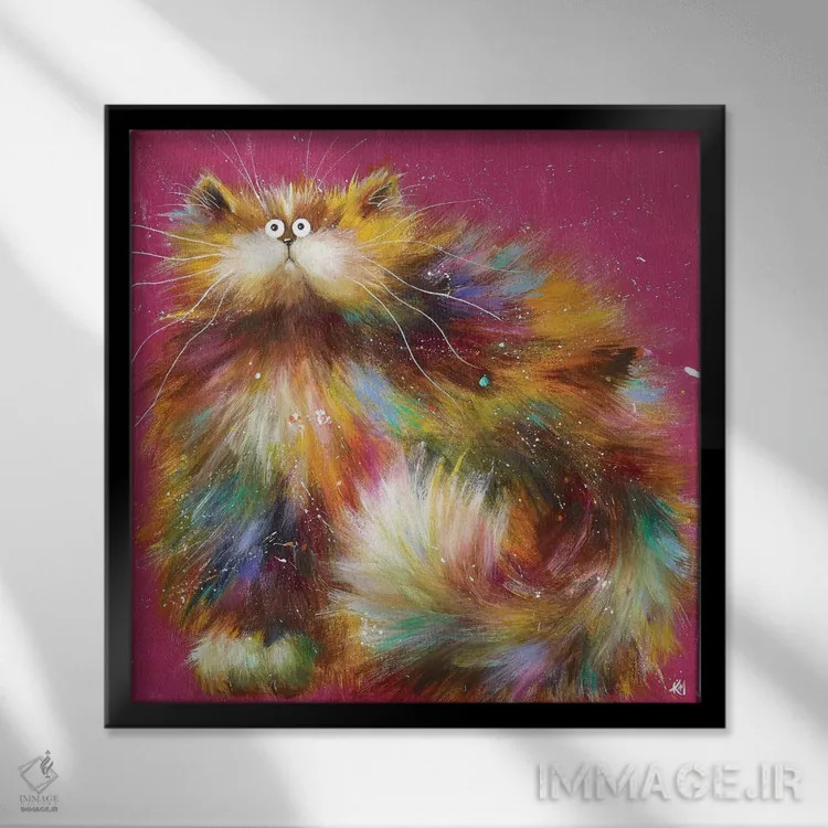 تابلو دکوراتیو نیکرباکر اثر کیم هاسکینز - نمای قابدار مشکی