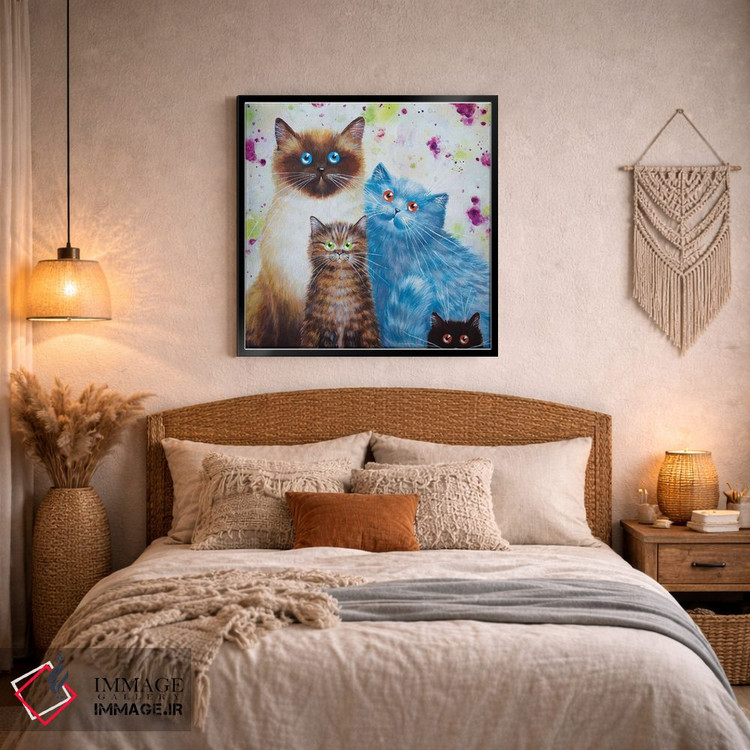 تابلو دکوراتیو هری، ویلیام، کوکو و پنی اثر کیم هاسکینز - D3B