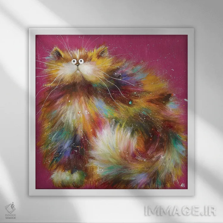 تابلو دکوراتیو نیکرباکر اثر کیم هاسکینز - نمای قابدار سفید