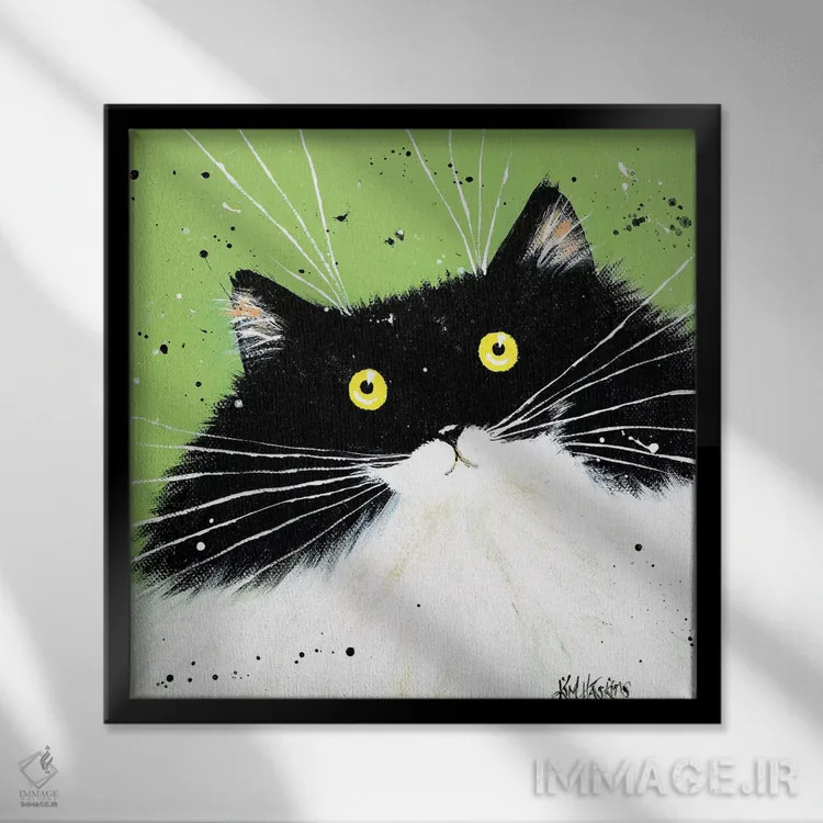 تابلو دکوراتیو حالت چطوره؟ اثر کیم هاسکینز - نمای قابدار مشکی