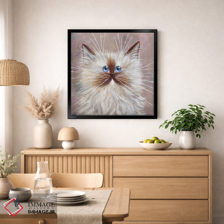 تابلو دکوراتیو بچه گربه سیل پوینت اثر کیم هاسکینز - D1B