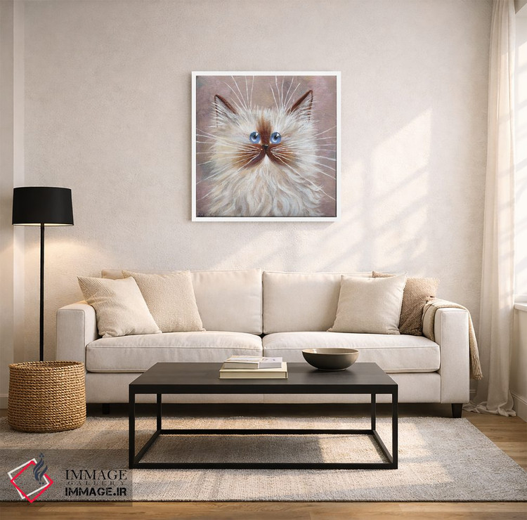 تابلو دکوراتیو بچه گربه سیل پوینت اثر کیم هاسکینز - D2W