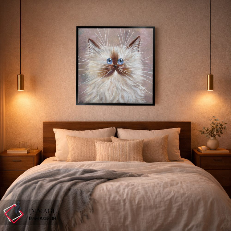 تابلو دکوراتیو بچه گربه سیل پوینت اثر کیم هاسکینز - D4B