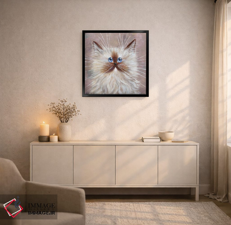 تابلو دکوراتیو بچه گربه سیل پوینت اثر کیم هاسکینز - D6B