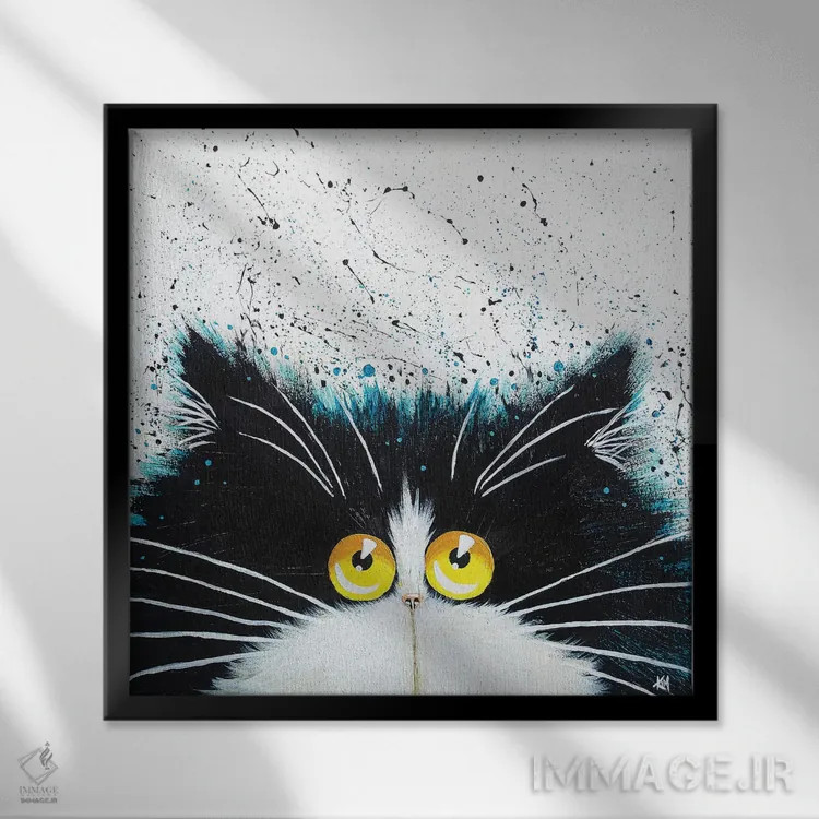 تابلو دکوراتیو اوتیس اثر کیم هاسکینز - نمای قابدار مشکی