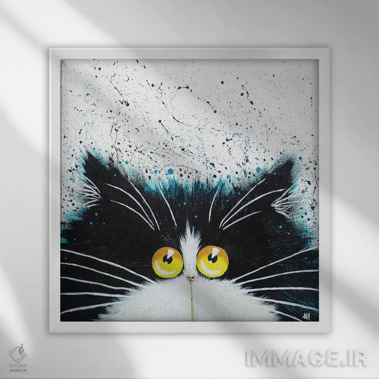 تابلو دکوراتیو اوتیس اثر کیم هاسکینز - نمای قابدار سفید