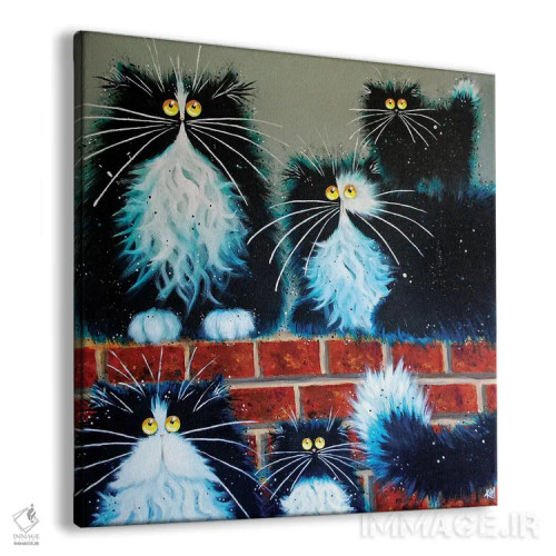 تابلو دکوراتیو دیوار مخصوص گربه ها اثر کیم هاسکینز - نمای پرسپکتیو محصول
