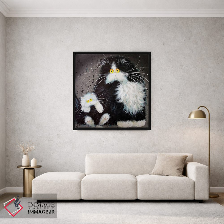 تابلو دکوراتیو داستان دو بچه گربه اثر کیم هاسکینز - D2B