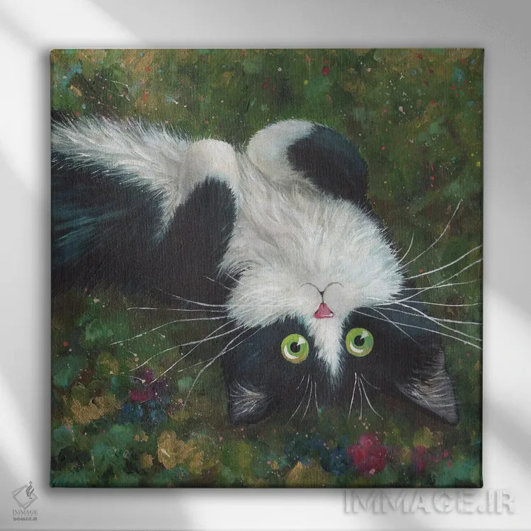 تابلو دکوراتیو شکم پشمالو اثر کیم هاسکینز - نمای روبهرو روی دیوار