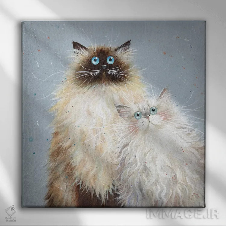 تابلو دکوراتیو سابرینا و سوفی اثر کیم هاسکینز - نمای روبهرو روی دیوار