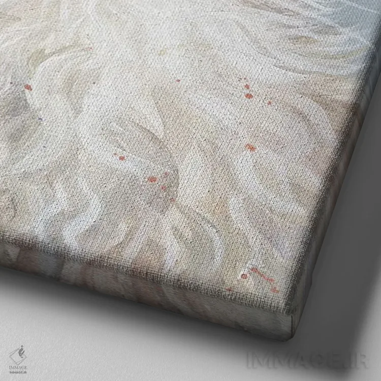 تابلو دکوراتیو سابرینا و سوفی اثر کیم هاسکینز - نمای نزدیک بافت بوم