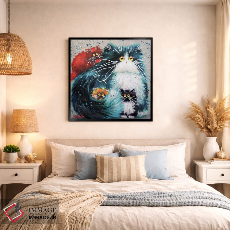 تابلو دکوراتیو والدگری گربه ای اثر کیم هاسکینز - D1B