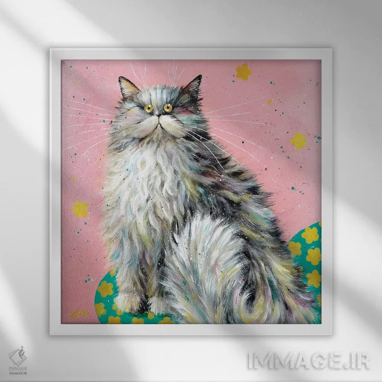 تابلو دکوراتیو بیولا پرسیوسا اثر کیم هاسکینز - نمای قابدار سفید