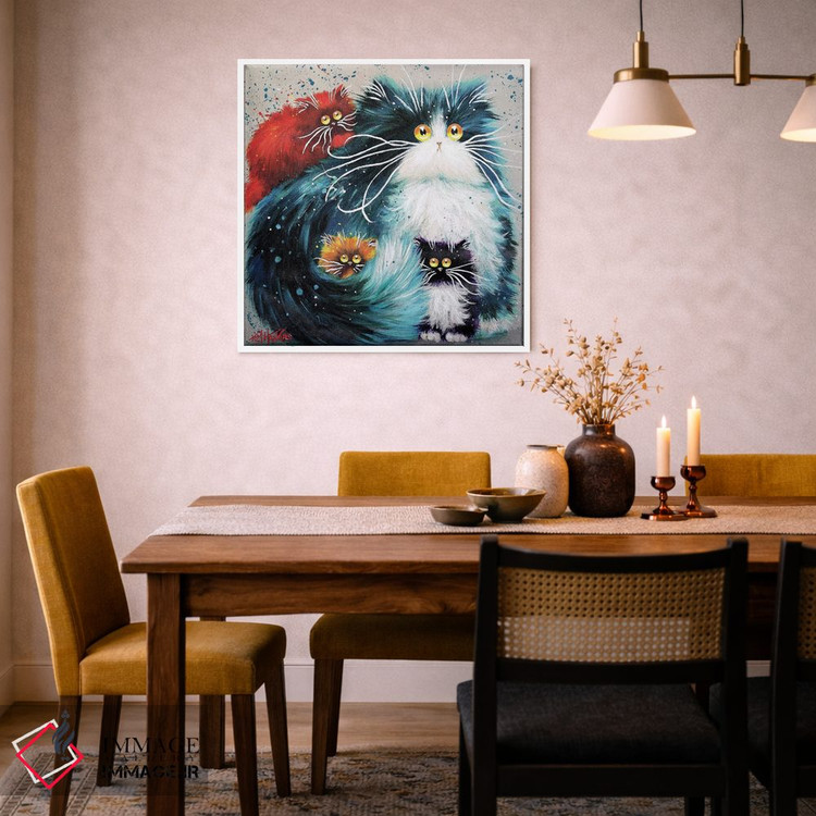 تابلو دکوراتیو والدگری گربه ای اثر کیم هاسکینز - D4W