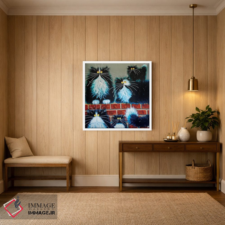 تابلو دکوراتیو دیوار مخصوص گربه ها اثر کیم هاسکینز - D3W