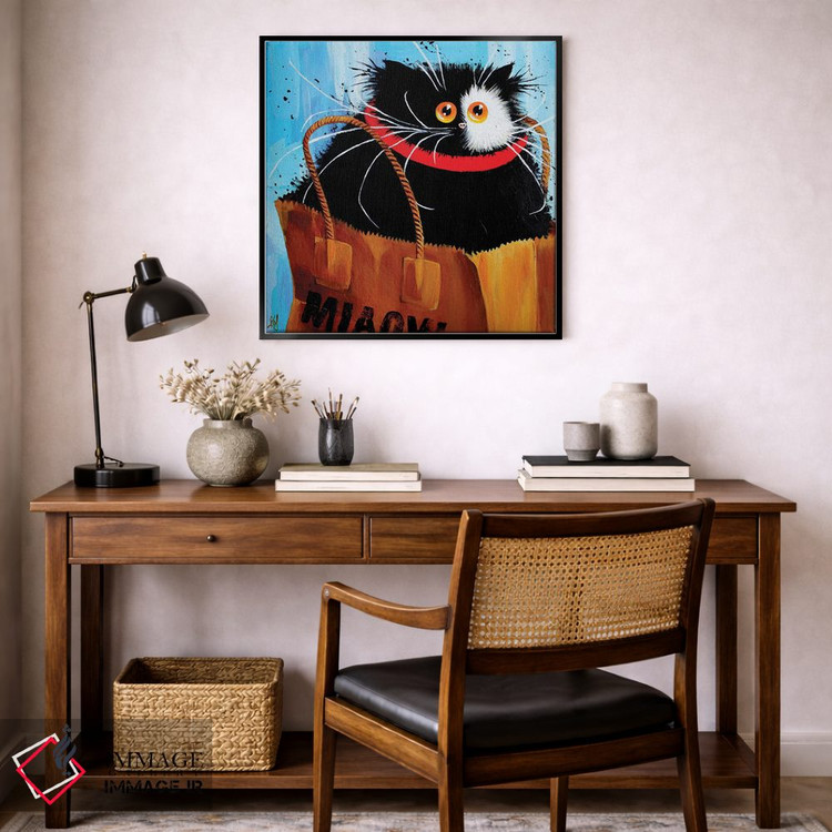 تابلو دکوراتیو کیسه میو اثر کیم هاسکینز - D6B