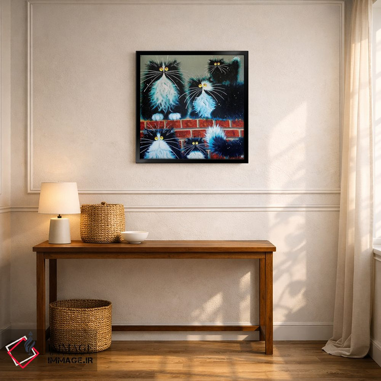 تابلو دکوراتیو دیوار مخصوص گربه ها اثر کیم هاسکینز - D6B