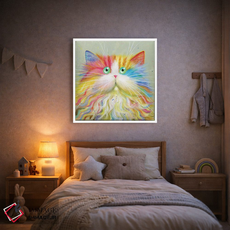 تابلو دکوراتیو موستاشو اثر کیم هاسکینز - D1W