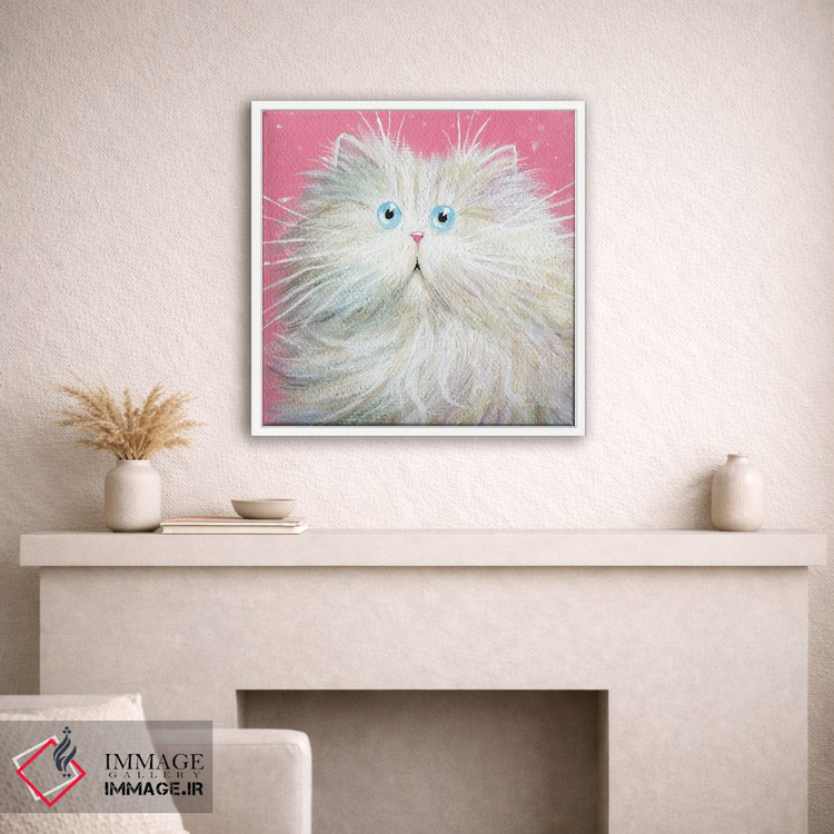 تابلو دکوراتیو پرشین سفید اثر کیم هاسکینز - D1W